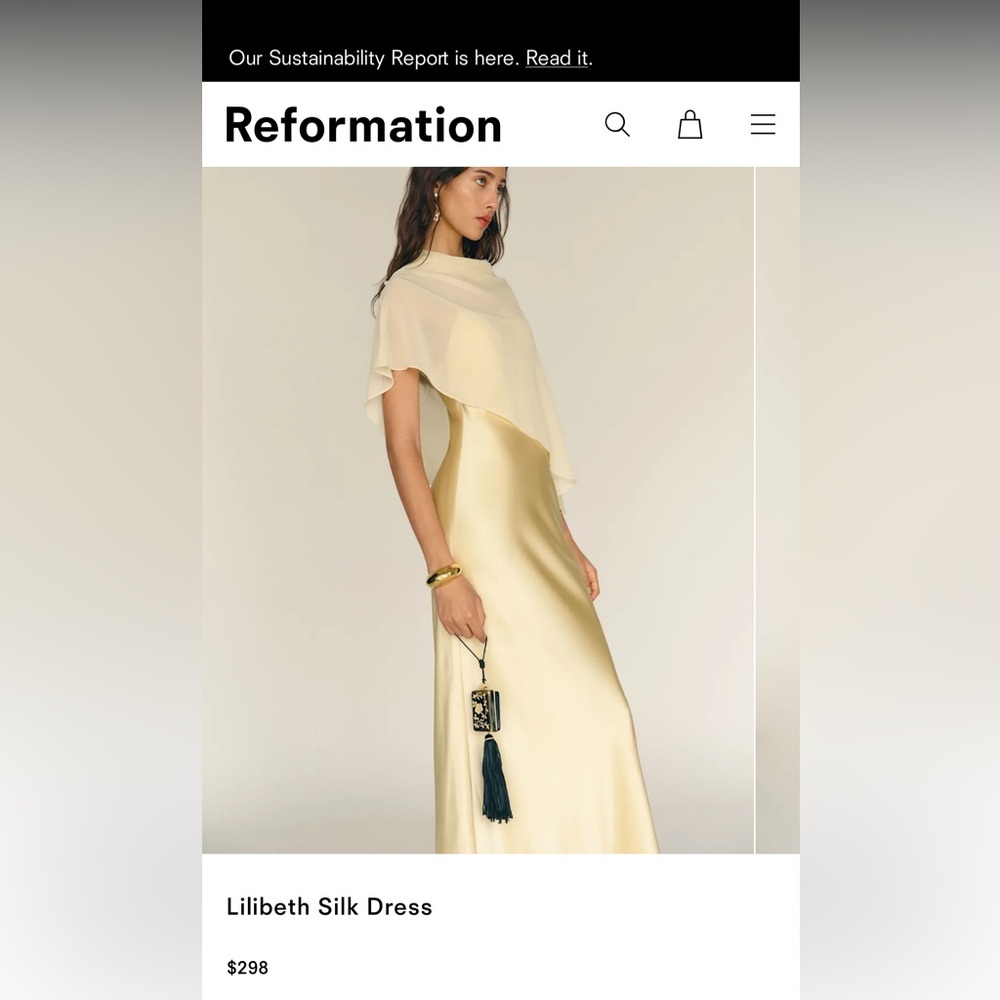 ISO Lilibeth silk reformation dress size xs